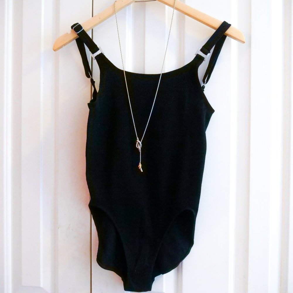 Black Scoop Back Bodysuit